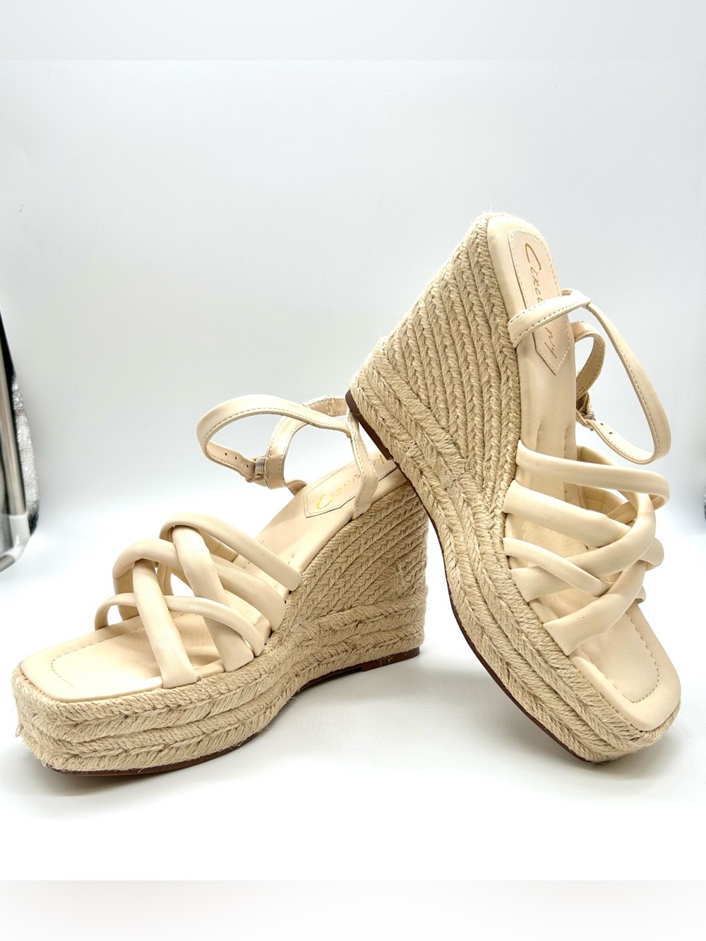 Circus by Sam Edelman “Irene” Crème Espadrille Wedge Sandals Size 8 NWT